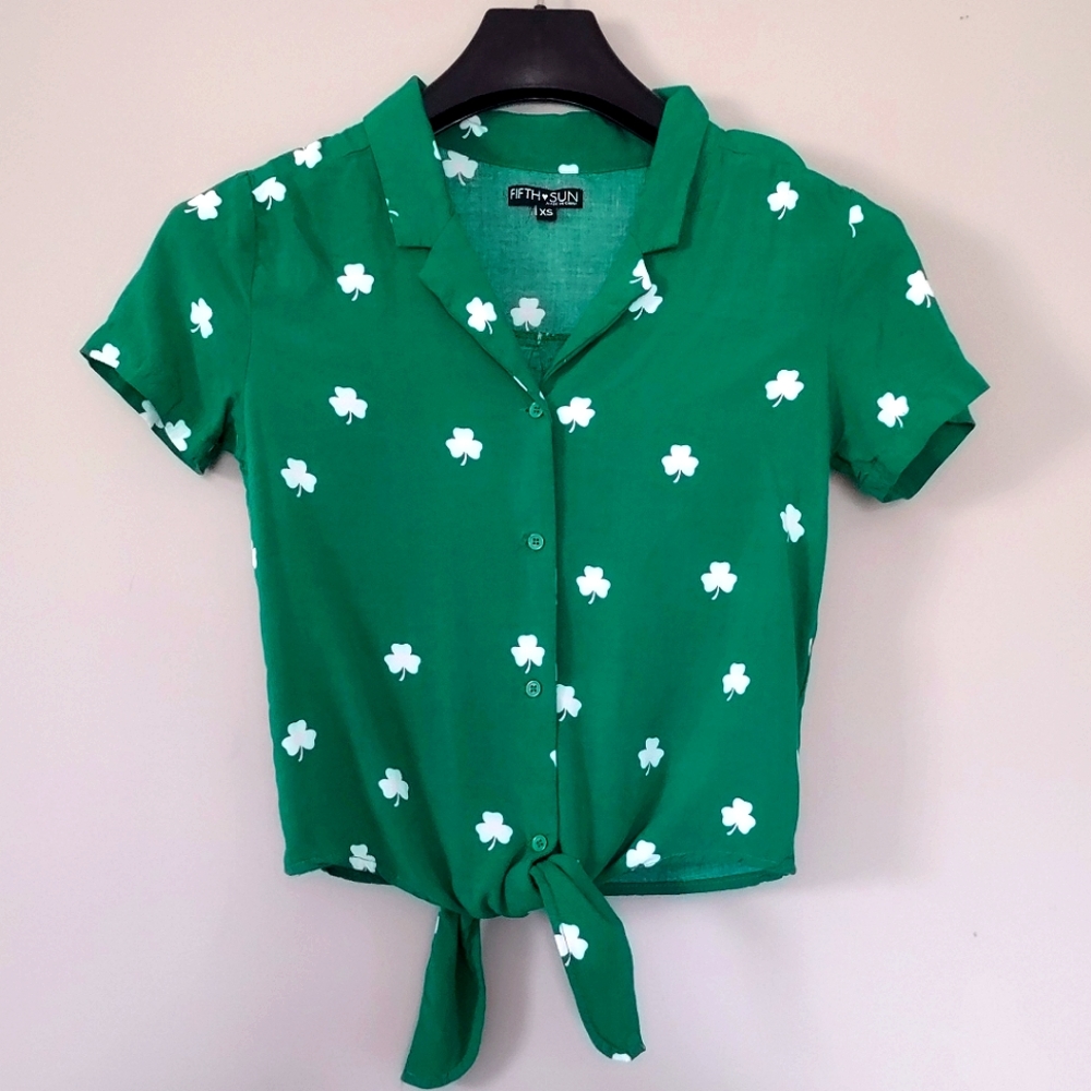 ☘️St.Patty's Day Top XS Green Fith and Sun